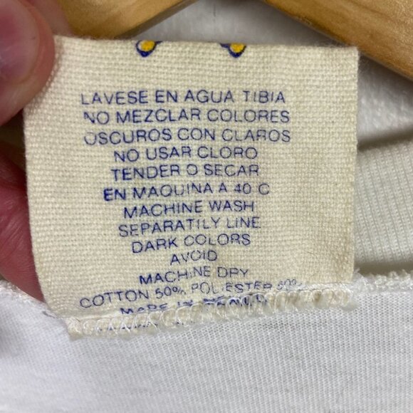 Vintage 1987 T-Shirt White Cuernavaca Tee Mexico Short Sleeve Crew Single Stitch - Picture 6 of 14